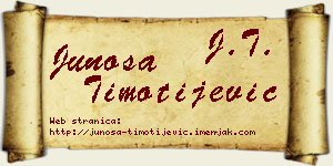 Junoša Timotijević vizit kartica